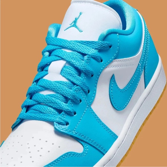 Nike Air Jordan 1 Low Shoes White Dark Powder Blue DC0774-104 Women's Sizes New - Picture 5 of 8